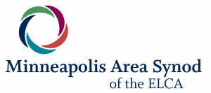 logo - five colored circle above the words Minneapolis area synod of the ELCA